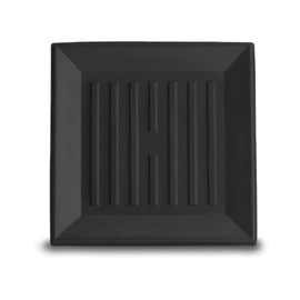 Crescent Garden Square Saucer, Durable Drainage Dish for Plant Pots, Heavy-Duty Square Plant Saucer for Indoor Potted Plants and Outdoor Trays, Caviar Black Drip Tray (8.75-Inch Inside Diameter)