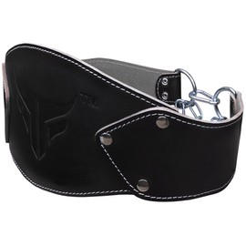 Mytra Fusion Dip Belt Leather Fitness Dipping Belt Heavy Duty One Size Weight Dip belt with chains