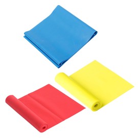 BIUDECO 3-Pack 150cm Latex Yoga Belt Stretching Band Carry Bag Resistance Exercise Band for Fitness