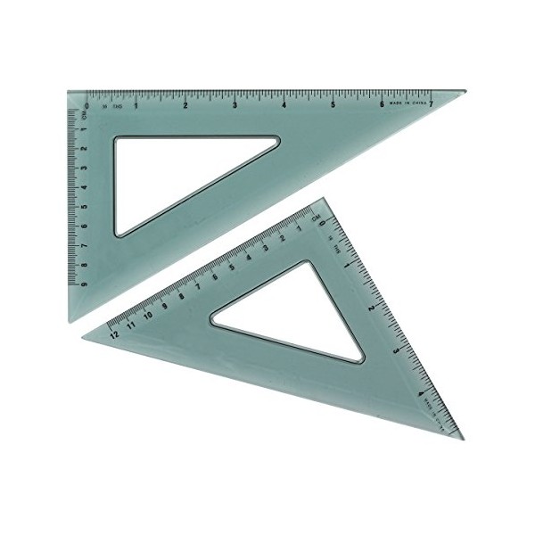 Westcott Triangular Scale (KT-90), (Pack of 2), clear, 11 x 5.75 x 0.25 inches
