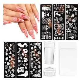 JUNEBRUSHS Juego De 10 Platos Para Estampado De Uñas Junebrushs Para El