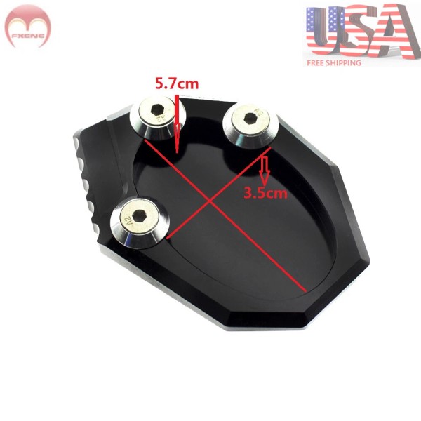 Krace CNC Kickstand Extension Plate Foot Side Stand Pad For