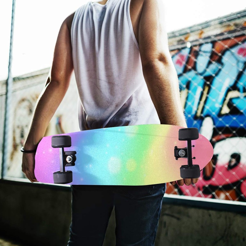 Unicorn Rainbow Wave Skateboard Grip Tape Sheet Scooter Deck Sand