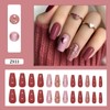 Medium Valentine's Press On Nails Coffin Red Fake Nails with