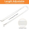 DSLSQD Purse Straps Replacement Crossbody, White Leather Purse Strap with