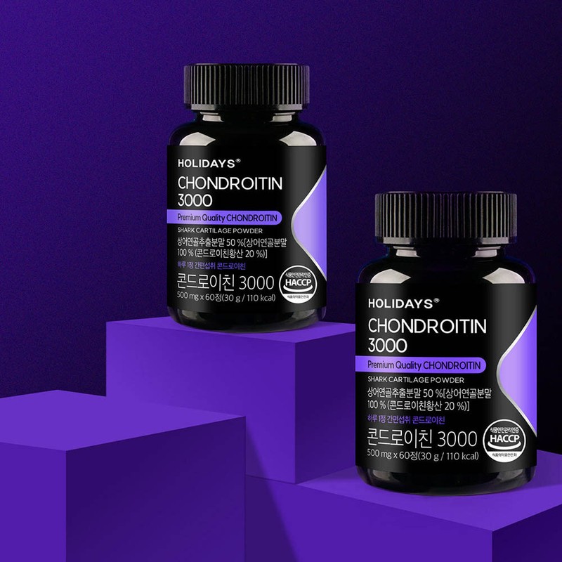 Holidays Chondroitin 3000 60 tablets, 4 bottles (total 8 months
