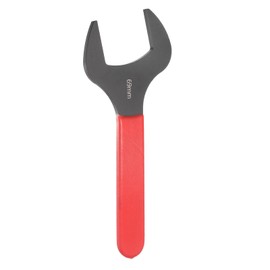 sourcing map Single Open End Wrench 69mm Metric 15 Degree Offset Angle U-Shaped Open Ended Spanner Small Flat Head Blackening Wrench with Red Shank for Automotive Repair Furniture Assembly