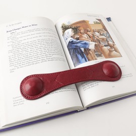 Weighted Bookmark - Leather Book Page Weight Book Weights Holder for Hands-Free Reading Paper Weights for Cookbooks Crafts Music Books (01 Red)