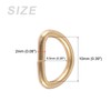 METALLIXITY Metal D Rings 50pcs (10mm), Non-welded D-shaped Ring Buckles