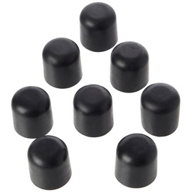 Merriway® BH00400 (8 Pcs) Rubber Chair Floor Protector Ferrule Cap End Tip 25 mm (1 inch) Diameter Heavy Duty Black - Pack of 8 Pieces