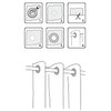 GARDINIA Pack of 10 5.5 / 3.5 cm Plastic Eyelets