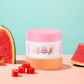 Crema Humectante Corporal Aroma Sandía, (SET DE 2) con Vitaminas A y C, Extracto de Sandía que contiene Microcapsulas de Vitamina E Nutre y Revitaliza