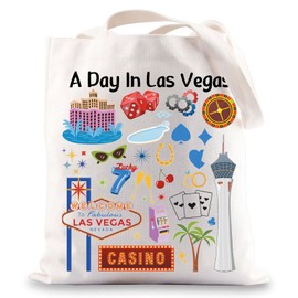 G2TUP Las Vegas Travel Tote Las Vegas Souvenir Trip Vacation bag A Day In Las Vegas gift For Women (A Day In Las Vegas Tote)