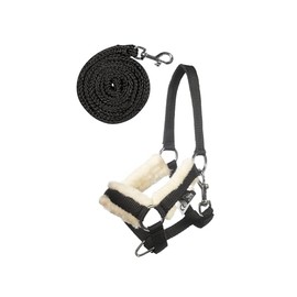 HKM Hobby Horsing Headcollar & Knit - Battle Horse Headcollar Set - Black