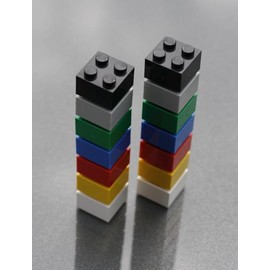 Flux Building Block Magnets/Magnetic Building Blocks (Set of 14/Colourful) for Notice Board, Whiteboard, Fridge