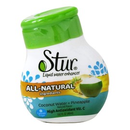 Stur Coconut Pineapple Liquid Water Enhancer, 1.1 Fluid Ounce -- 6 per case.