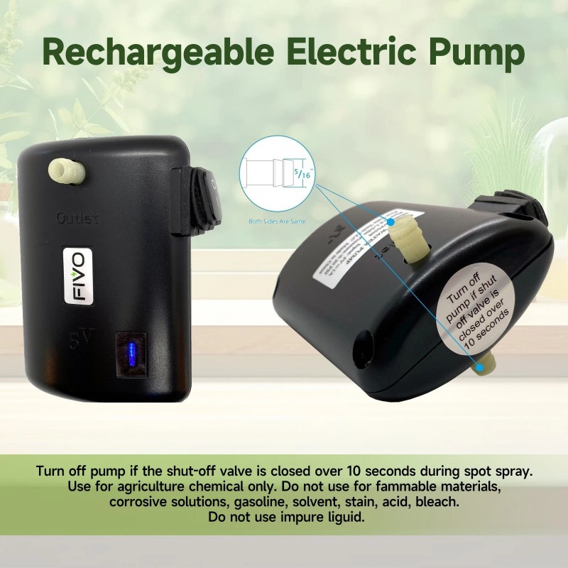 FIVO Electric Pump & Manual Pressure Dual Function Backpack Sprayer