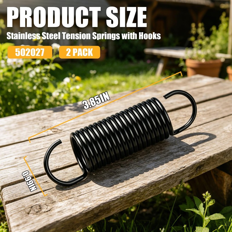 2 Pack 502027 Belt Tension Springs Compatible with King Kutter