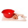 Mintra Home Mixing Bowl w/Colander (Large 4.5L, Red) - For