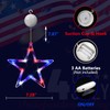 4th of July Lights Patriotic, 3 Pack Window Lights with