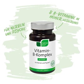 NICApur Vitamin B Complex Activated - All 8 B Vitamins High Dose - 60 Capsules