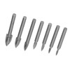 7Pcs Engraving Drill Bit 6mm Shank High Speed Steel Carving