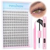 TNFVLONINS 내추럴 래쉬 익스텐션 키트 168Pcs 클러스터 위스피 속눈썹 9-12MM