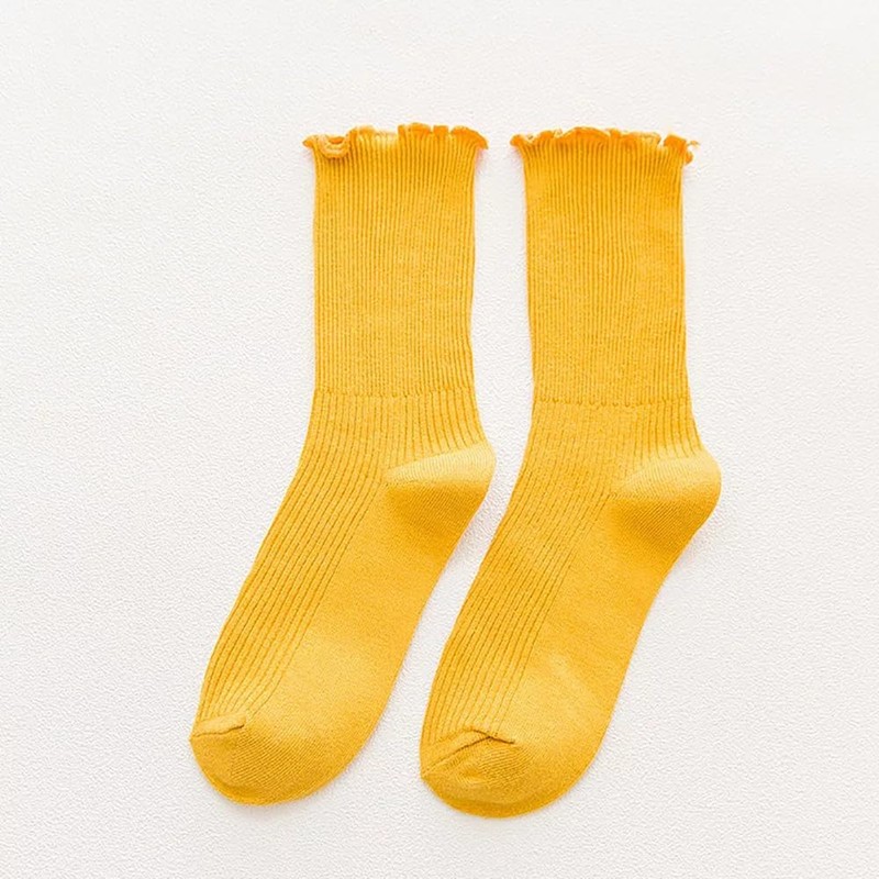 ccHuDE 2 Pairs Cute Ruffle Socks Frilly Ankle Socks Warm