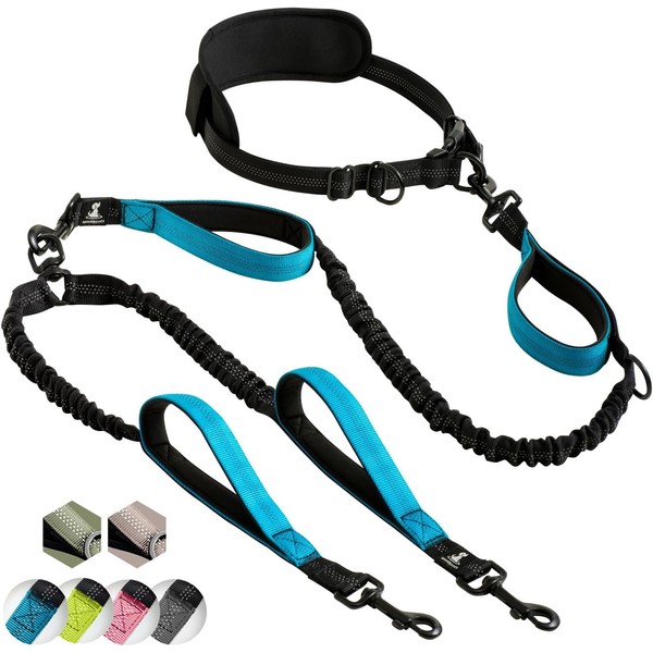 SparklyPets SparklyPets Hands Free Dual Dog Leash for Medium and