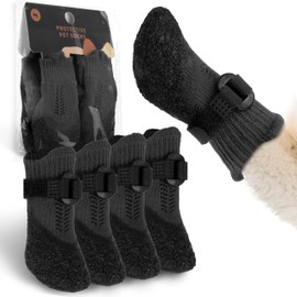 Scheppend Dog Socks to Prevent Licking Paws，Dog Socks for Hardwood Floors Anti Slip Indoor,Sunmer Dog Paw Protectors for Dogs Hot Pavement X-Large