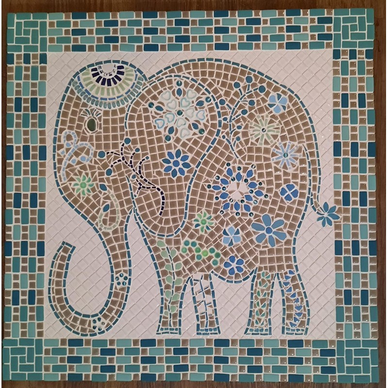 500PCS / 1.1LB Square Ceramic Mosaic Tiles, 0.4 x 0.4
