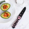 MEOWKIT Cute Kitchen Knife Set,5 pieces Non-Stick Knives with Detachable