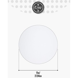 qiqee qiqee 11 Inch White Cake Boards Round 40-Packs Circles Rounds Base Food-Grade Cardboard Cake PlateThinner But Stronger