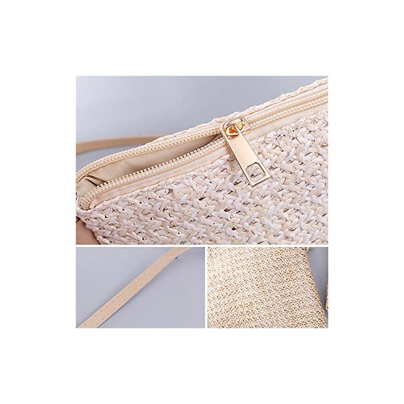 Straw Plait Small One Shoulder Slanted Bag Coin Purses Casual