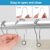 Pack of 24 Shower Curtain Hooks, 7.5 x 4 cm,