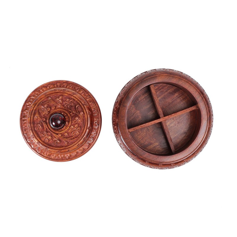 Indian Glance Wooden Large Spice Rack Organizer Box | Holder