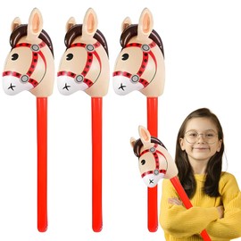 Pack of 3 Children's Hobby Horsing Horse Apples, Hobby Horse Crafts, Hobby Horse Stick Horse for Children for Children, Decoration, Cowboy Themed Party Decoration