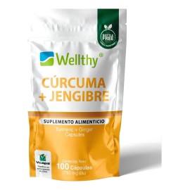 Wellthy Cúrcuma Y Jengibre 100 Cápsulas Sabor Neutro