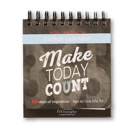 Fitlosophy 'Make Today Count' 365-Day Inspirational Perpetual Desk Calendar, Fitdesk 365-Day Perpetual Calendar (FITDESK-Cal)