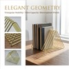ZYFOFFICE Gold Expandable Bookends, 7-Section, 2"-15.7"