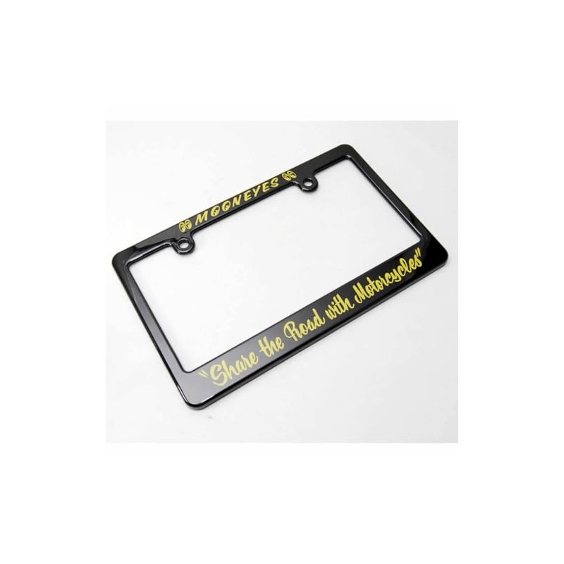 MOONEYES Share the Road with Motorcycles_NF-MG130MSH-MON License Plate Frame for
