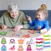 Zonon 8 Pieces Kids Lacing Cards Sewing Cards in 8