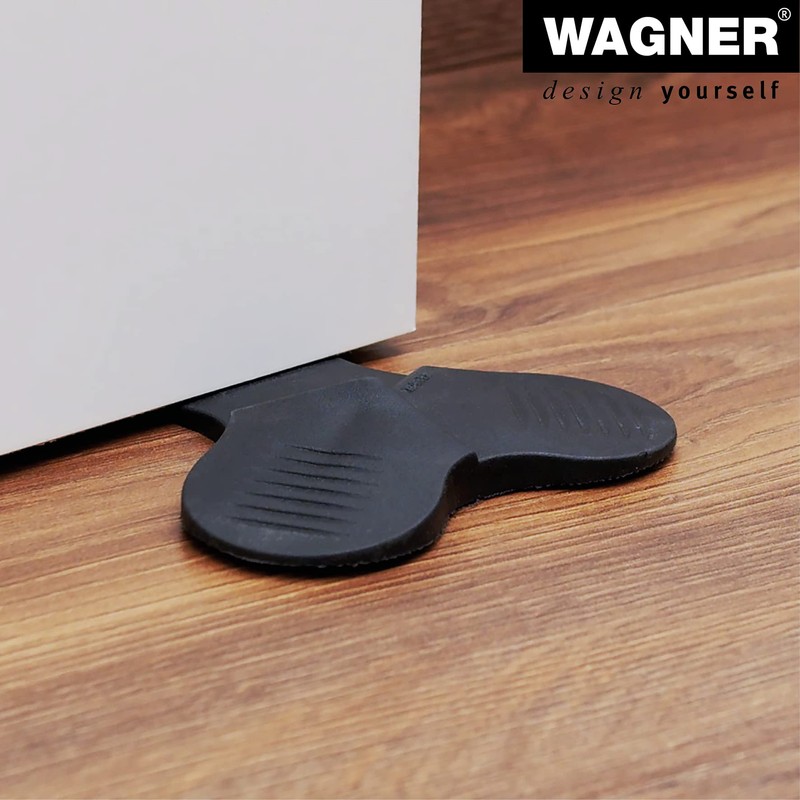 WAGNER 3STOP COLOR BLACK Floor Door Stop, Diameter 110 x