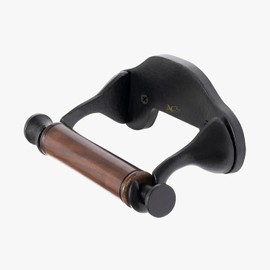 ACL Cast Iron Wall Mounted Toilet Roll Holder, Embossed Toilet Roll Holder with Accessories Included