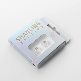 Shanling SE100 Invisble Medical Silicone Ear Tips (S/M/L Sizes) - Noise Isolating Ergonomic Eartips for IEMs, Designed for Audiophiles & Musicians (Transparent, Small)