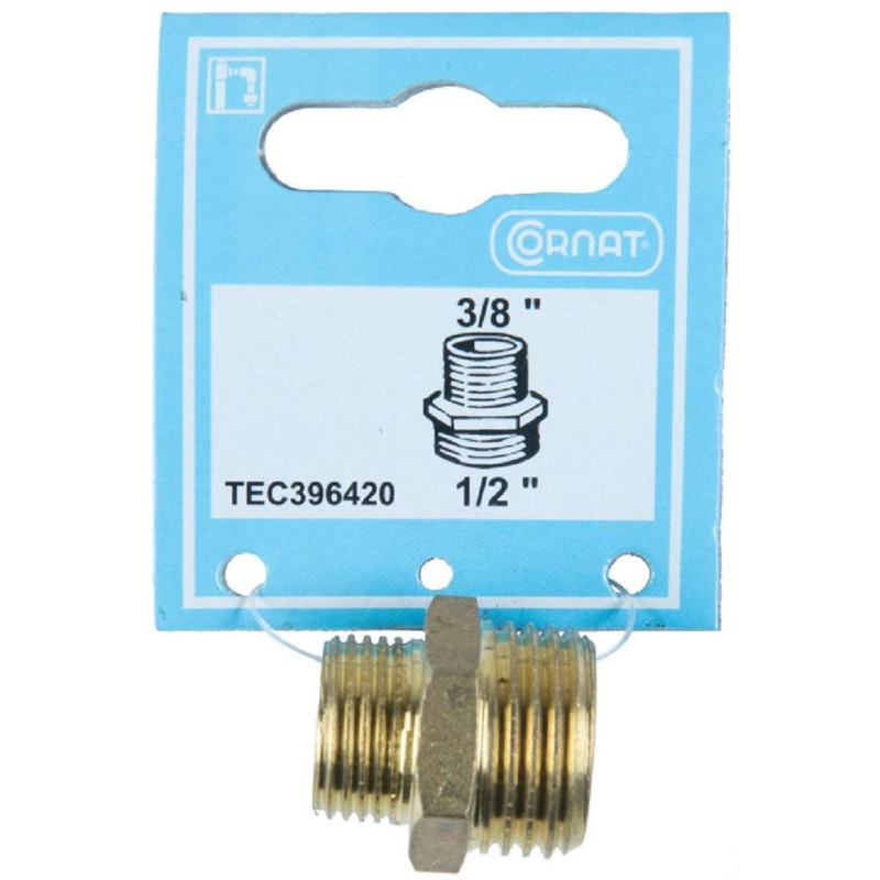 CORNAT T396423 11/4 x 1-Inch Brass Reducing Nipple - Clear