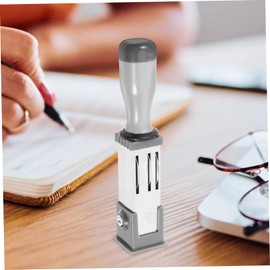 STOBOK Date Stamp Material Self Inking Rubber Stamp Date Rolling Stamper Rubber Stamp Line Dater Signature Stamp Self Inking Date Stamp Date Stamper Portable Date Rolling Stamp Metal