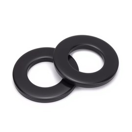 3/16'' (100 Pack) Stainless Steel Flat Washers, 9/16'' OD, Black Oxide Metal Washers for Screws and Bolts