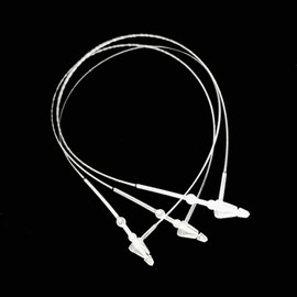Tag Fasteners, Loop Lock, Spelling String, 1000 Pieces, 3.3 inches (8.5 cm), Transparent, Price Tags, Snaps, Lock Pins, Loop Pins, Plastic Binding Tools, Convenient for Tags, Tape, Commercial Use, Tag