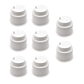 MARINE CITY White Plastic Cup Drink Can Holder with Side Drain for Boats, Marines, Yachts, Cars, RVs and Game Tables - 8 Pcs